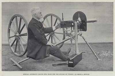 Speciale mitragliatrice automatica Maxim, realizzata per il Sultano della Turchia, 770 colpi al minuto da English Photographer