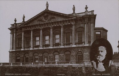 Spencer House, Londra con (inserto) Il Conte Spencer da English Photographer