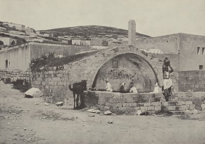 Pozzo di Santa Maria, o la Fontana della Vergine, Nazareth, un luogo spesso visitato da Maria, la Madre del Nostro Signore da English Photographer