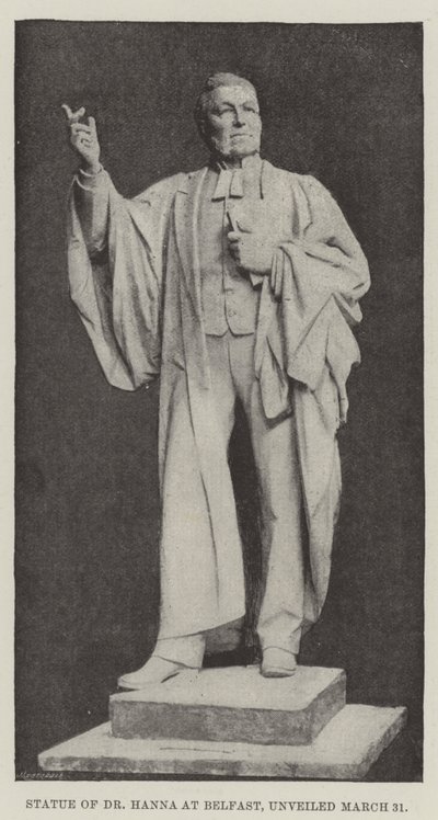 Statua del Dr Hanna a Belfast, inaugurata il 31 marzo da English Photographer