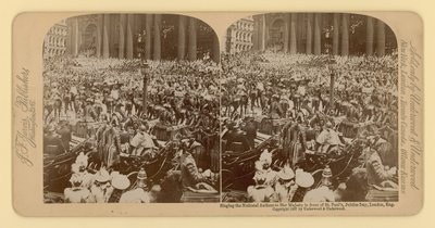 Stampa stereografica del Giubileo di Diamante della Regina Vittoria da English Photographer