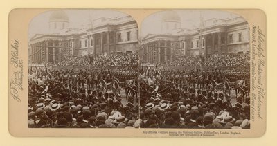 Stampa stereografica del Giubileo di Diamante della Regina Vittoria da English Photographer