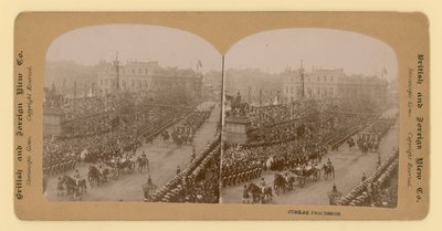Stampa stereografica del Giubileo di Diamante della Regina Vittoria da English Photographer