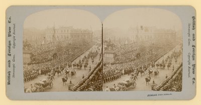 Stampa stereografica del Giubileo di Diamante della Regina Vittoria da English Photographer