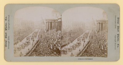 Stampa stereoscopica del Giubileo di Diamante della Regina Vittoria, 28 giugno 1897 da English Photographer