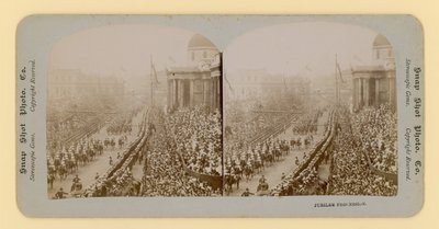 Stampa stereoscopica del Giubileo di Diamante della Regina Vittoria, 28 giugno 1897 da English Photographer