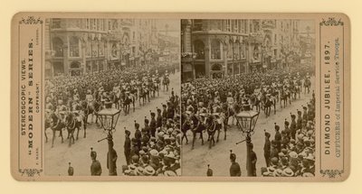 Stampa stereoscopica del Giubileo di Diamante della Regina Vittoria, 28 giugno 1897 da English Photographer