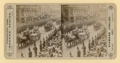 Stampa stereoscopica del Giubileo di Diamante della Regina Vittoria, 28 giugno 1897 da English Photographer