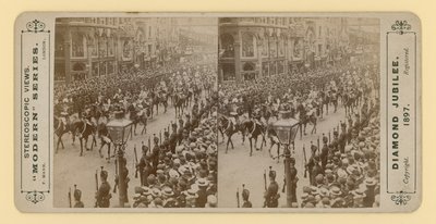 Stampa stereoscopica del Giubileo di Diamante della Regina Vittoria, 28 giugno 1897 da English Photographer