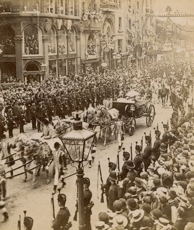 Stampa stereoscopica del Giubileo di Diamante della Regina Vittoria, 28 giugno 1897 da English Photographer
