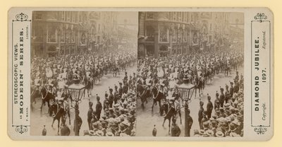 Stampa stereoscopica del Giubileo di Diamante della Regina Vittoria, 28 giugno 1897 da English Photographer