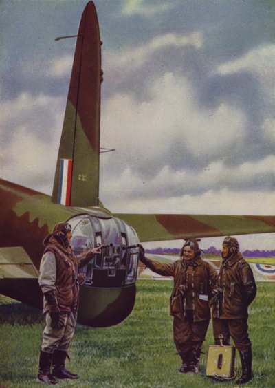 Torretta di coda di un bombardiere medio britannico Vickers Wellington da English Photographer