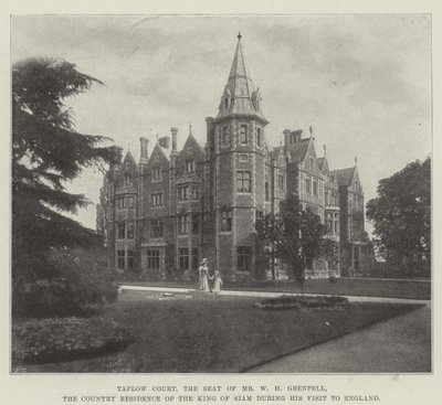 Taplow Court, la Residenza di Mr W H Grenfell, la Residenza di Campagna del Re del Siam durante la sua Visita in Inghilterra da English Photographer