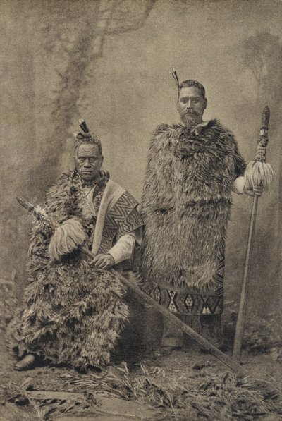 Tawhiao, il re Maori, e il maggiore Wiremu Te Wheoro (foto b/n) da English Photographer
