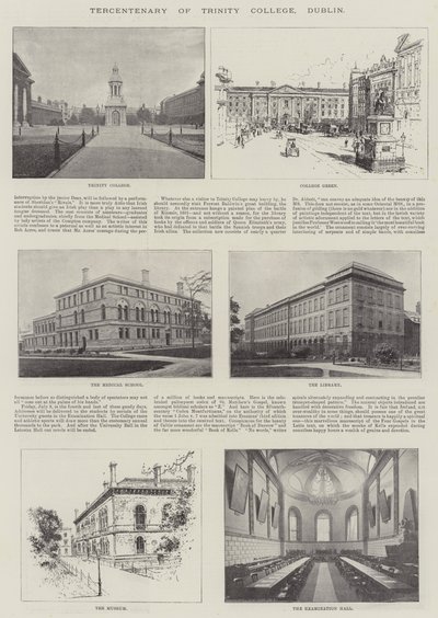 Tercentenario del Trinity College, Dublino da English Photographer