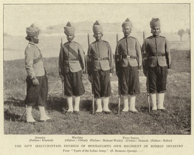 Il 24° (Baluchistan) Reggimento di Fanteria di Bombay della Duchessa di Connaught da English Photographer