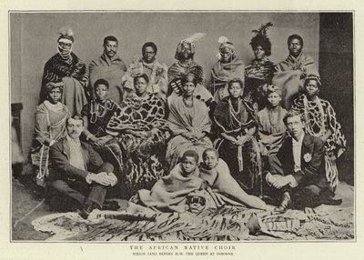 Il Coro Nativo Africano, che cantò davanti a Sua Maestà la Regina a Osborne da English Photographer