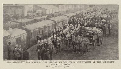 Le compagnie di Aldershot del corpo di servizio speciale, saluto alla stazione ferroviaria di Aldershot da English Photographer