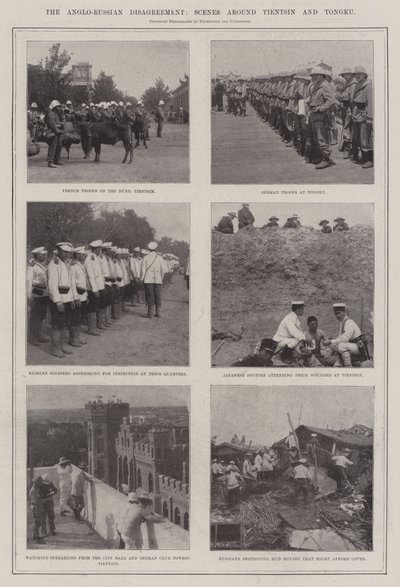 Il disaccordo anglo-russo, scene intorno a Tientsin e Tongku da English Photographer