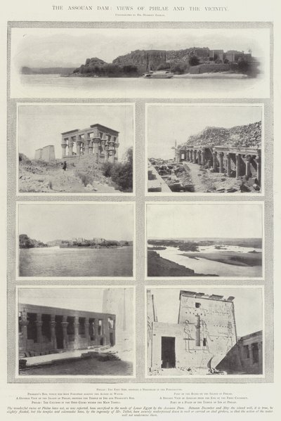 La diga di Assuan, vedute di Philae e dei dintorni da English Photographer