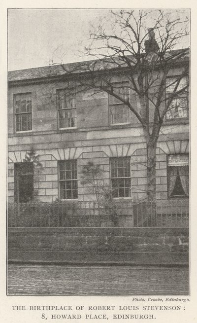 Il luogo di nascita di Robert Louis Stevenson, 8, Howard Place, Edimburgo da English Photographer