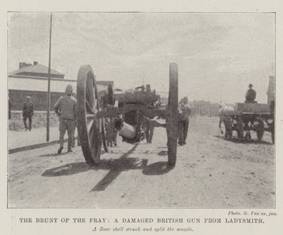 Il Peso della Battaglia, un Cannone Britannico Danneggiato da Ladysmith da English Photographer