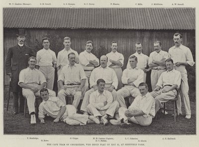 La squadra di cricket del Capo, che inizia a giocare il 21 maggio, a Sheffield Park da English Photographer