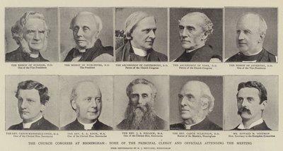 Il Congresso della Chiesa a Birmingham, alcuni dei principali clero e funzionari che partecipano alla riunione da English Photographer