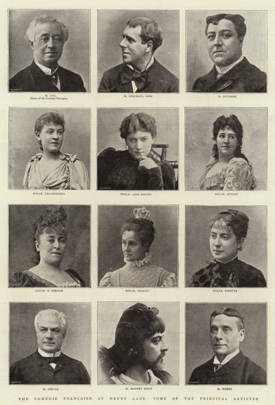 La Comédie Française al Drury Lane, alcuni dei principali artisti da English Photographer
