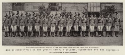 La commemorazione del regno della regina, un contingente coloniale per la processione da English Photographer