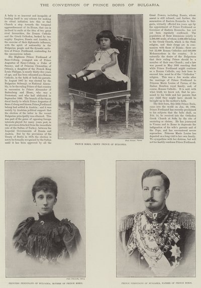 La conversione del principe Boris di Bulgaria da English Photographer
