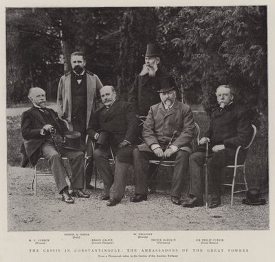 La crisi a Costantinopoli, gli ambasciatori delle grandi potenze da English Photographer