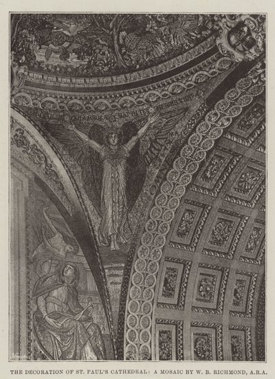 La decorazione della cattedrale di St Paul, un mosaico di W B Richmond, ARA da English Photographer