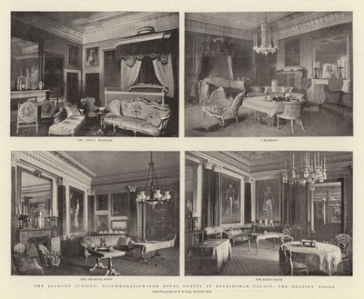 Il Giubileo di Diamante, alloggio per gli ospiti reali a Buckingham Palace, le stanze belghe da English Photographer