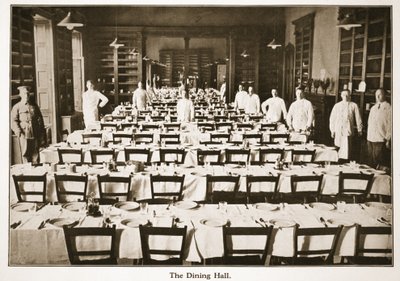 La Sala da Pranzo, Donington Hall, illustrazione da Prigionieri tedeschi in Gran Bretagna da English Photographer
