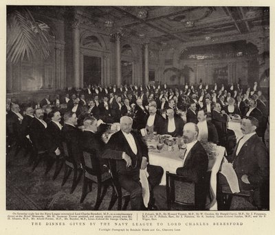 La cena offerta dalla Navy League a Lord Charles Beresford da English Photographer