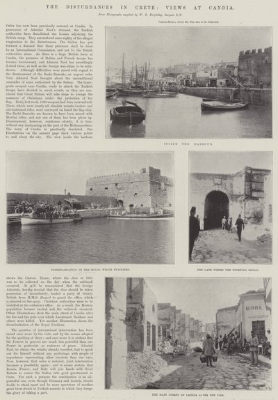 I disordini a Creta, vedute di Candia da English Photographer