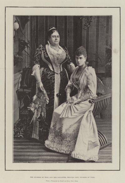 La Duchessa di Teck e sua Figlia, la Principessa May, Duchessa di York da English Photographer