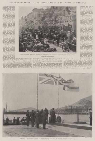 Il tour coloniale del Duca di Cornovaglia e York, scene a Gibilterra da English Photographer