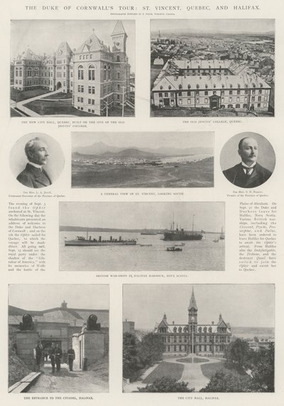 Il tour del Duca di Cornovaglia, St Vincent, Quebec e Halifax da English Photographer