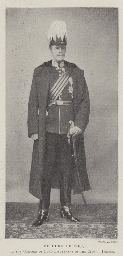 Il duca di Fife, in uniforme di Lord Luogotenente della Città di Londra da English Photographer