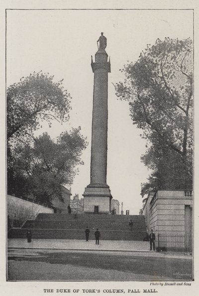 La Colonna del Duca di York, Pall Mall da English Photographer