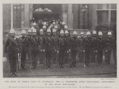 La visita del Duca di York in Australia, il distaccamento dei Volontari del 1° Middlesex Rifle della Guardia Reale da English Photographer