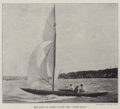 Lo Yacht del Duca di York, la Rosa Bianca da English Photographer