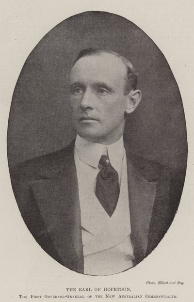 Il conte di Hopetoun, primo governatore generale del nuovo Commonwealth australiano da English Photographer