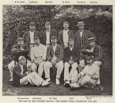 La Fine della Stagione di Cricket, la Squadra del Surrey, Campioni del 1895 da English Photographer