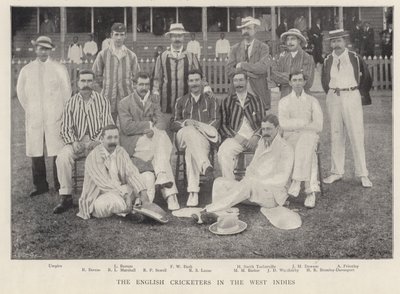 I Cricketer Inglesi nelle Indie Occidentali, 1895 da English Photographer