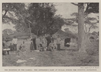 I combattimenti sul Gambia, il campo del governatore a Bullal durante la spedizione punitiva da English Photographer