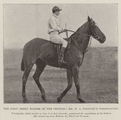Il primo vincitore del Derby del secolo, Volodyovski di Mr W C Whitney da English Photographer