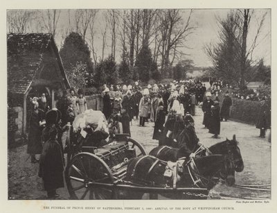 Il funerale del principe Enrico di Battenberg, 5 febbraio 1896, arrivo del corpo alla chiesa di Whippingham da English Photographer